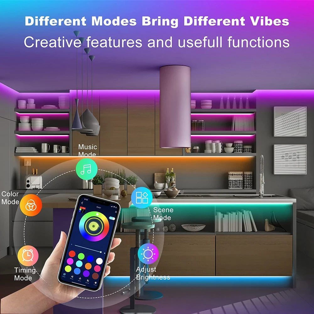 Bandă LED flexibilă Bluetooth USB, 5050 SMD, 5V