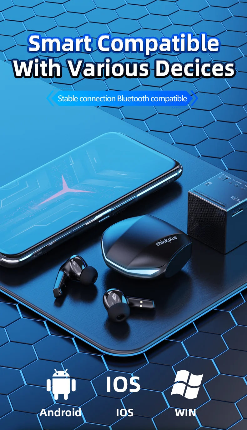 Căști Lenovo GM2 Pro Gaming, Bluetooth 5.3, sport, cu microfon, HD, cu reducere a zgomotului