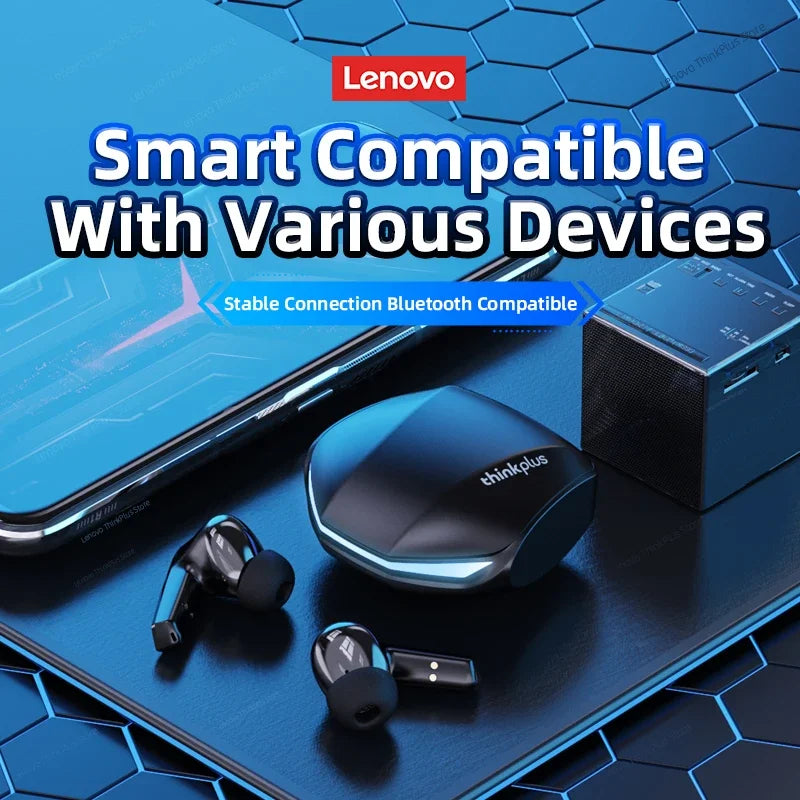 Căști Lenovo GM2 Pro Gaming, Bluetooth 5.3, sport, cu microfon, HD, cu reducere a zgomotului