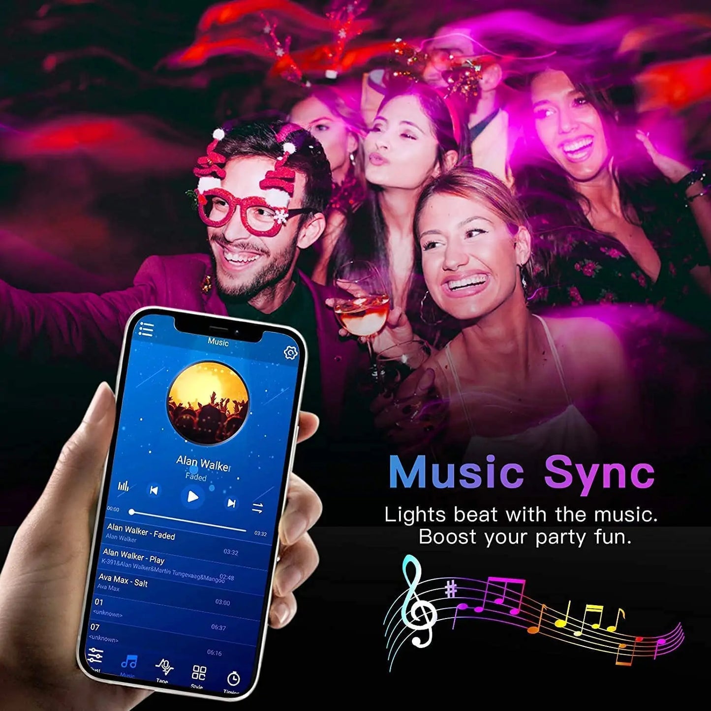 Bandă LED flexibilă Bluetooth USB, 5050 SMD, 5V