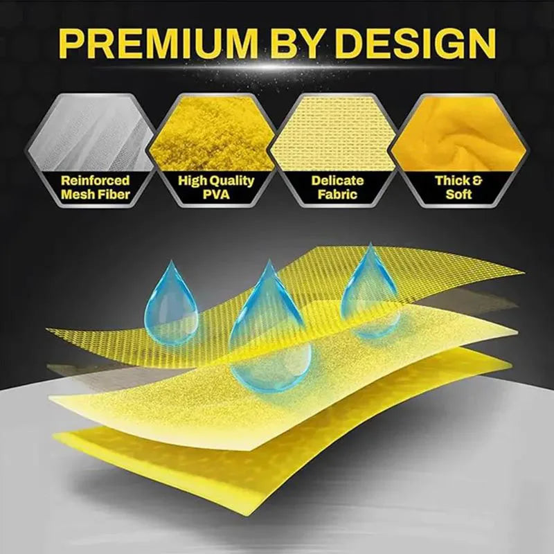 Prosop uscare auto, ultra absorbant, din piele de caprioara