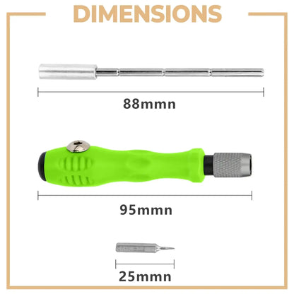 Mini set de șurubelnițe de precizie 32-în-1, biți Phillips magnetici, ideal pentru ochelari, ceas, telefon, PC