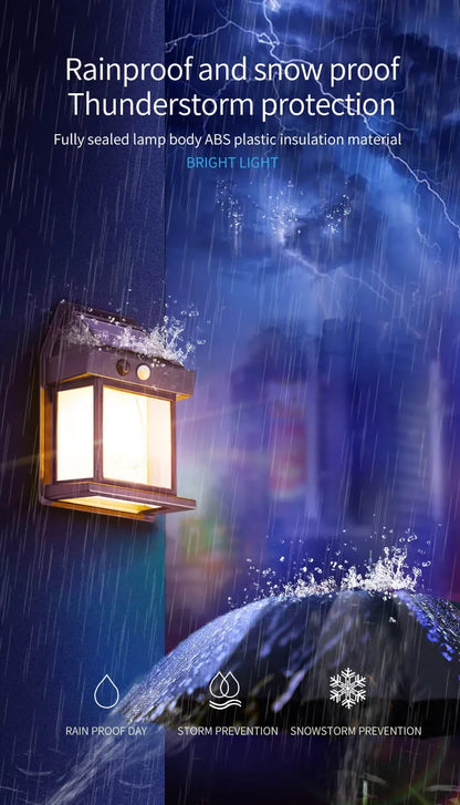 Lampa solara impermeabila, fixare pe perete / gard