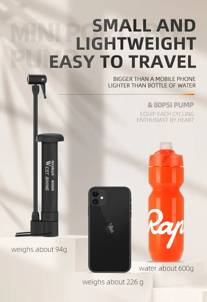 Pompă de bicicletă WEST BIKING MTB 80 PSI