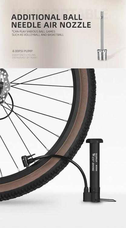 Pompă de bicicletă WEST BIKING MTB 80 PSI