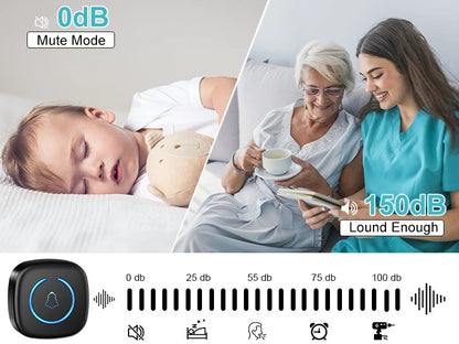 Sonerie wireless inteligentă cu telecomandă, 60 de melodii