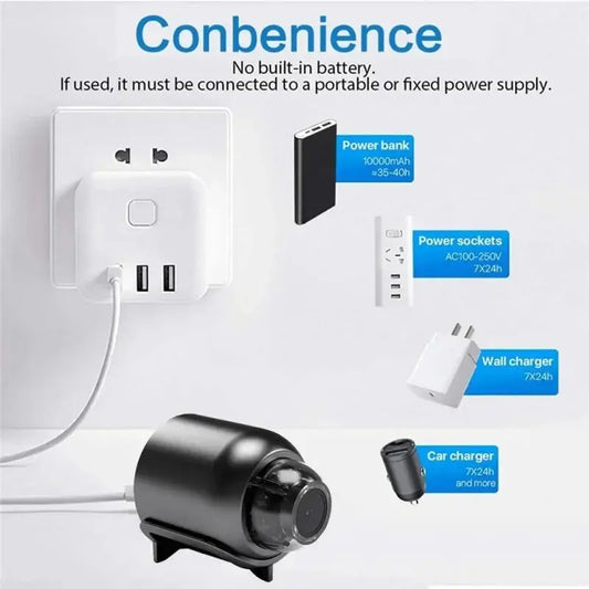 Cameră mini 1080P X5, viziune nocturnă clară, ușoară, portabilă
