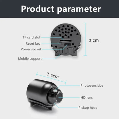 Cameră mini 1080P X5, viziune nocturnă clară, ușoară, portabilă