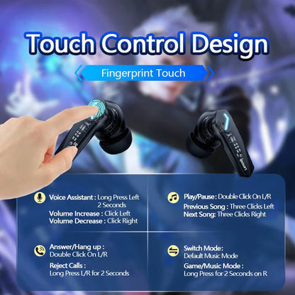 Căști Lenovo GM2 Pro Gaming, Bluetooth 5.3, sport, cu microfon, HD, cu reducere a zgomotului
