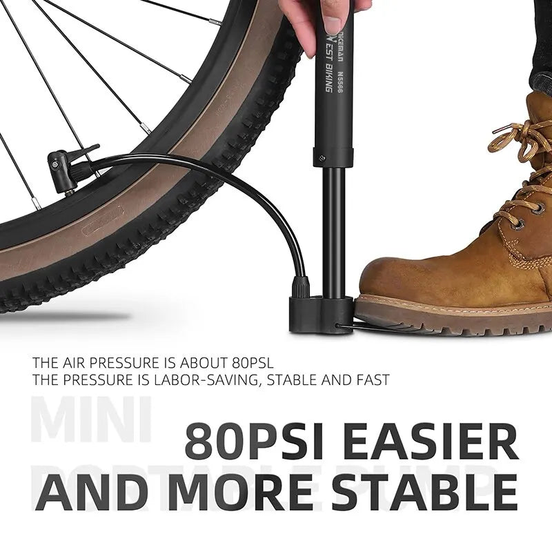 Pompă de bicicletă WEST BIKING MTB 80 PSI