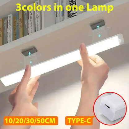 Lampă de noapte LED cu senzor de mișcare, fără fir, tip C, reîncărcabilă, usor de atasat pe orice suprafata