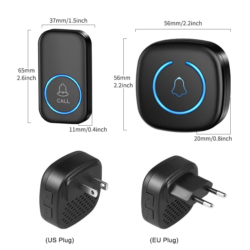 Sonerie wireless inteligentă cu telecomandă, 60 de melodii